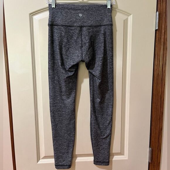 LULULEMON Wunder Under Hi-Rise Tight *28" Heathered Black Women’s Size 6 - Picture 7 of 9